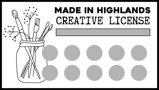 "Creative License" Prepaid Craft Cafe Access
